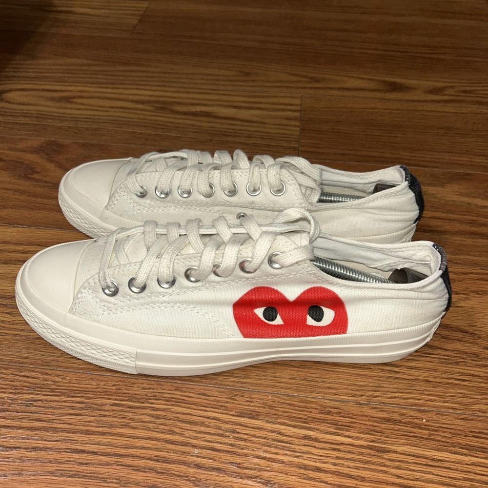 EUC Converse Comme des Garçons Play x Chuck 70 2015 Low Milk M 7.5 WM 9.5 Unisex